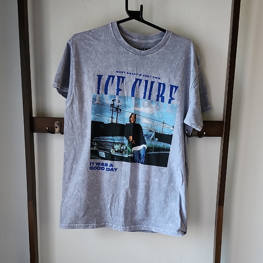 Gray Ice Cube Graphic T-Shirt